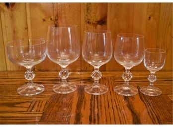 Faceted Ball Stemmed Barware.