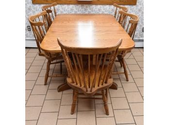 Golden Oak Kitchen Set With Chairs