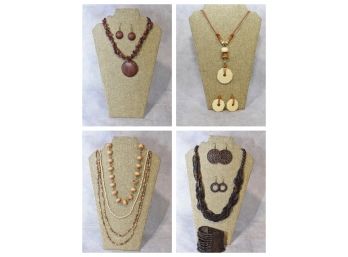 Wood And Stone Beaded Fashion Jewelry