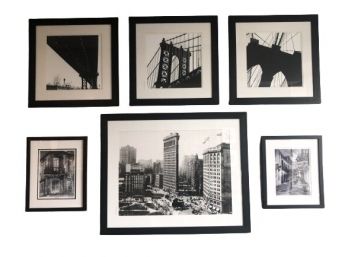 Six Cityscape Photography Framed In Glass Two Signed By Alex Demya