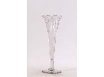 Clear Glass Trumpet Vase