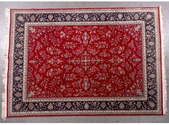 Huge Classic Persian Style Rug In Red & Navy