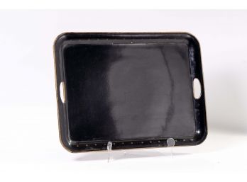 Japanese Black Lacquer Serving Tray