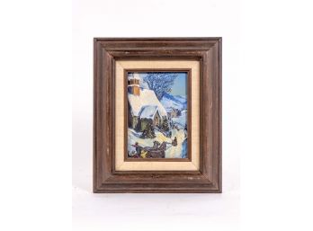 Small Snow Scene Painting