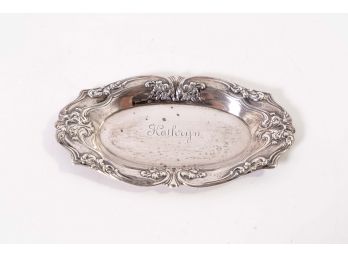 Tiffany & Co. Sterling Silver Plate Engraved With The Name Kathryn