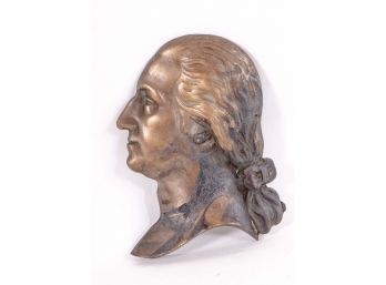 Bronze Profile Of Benjamin Franklin