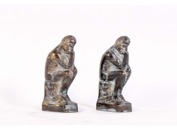 Pair Of 'the Thinker' Bookends