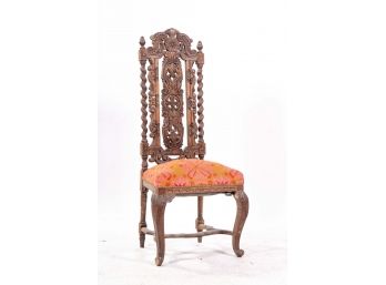 Ornately Carved South Asian Chair