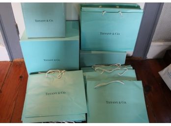Collection Of Empty Tiffany Boxes & Bags