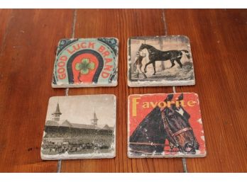 Four Equestrian Inspired Coasters