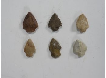 Lot Of 6 Arrowheads