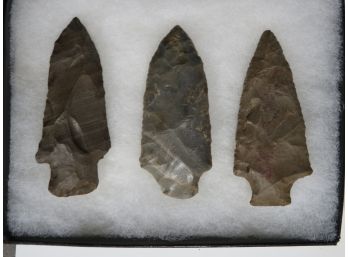 Lot Of 3 Large Arrowheads