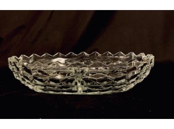 Vintage Fostoria American Clear Divided Dish