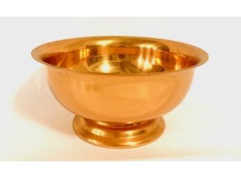 Vintage Copper Footed Bowl By CopperCraft - Tauton, Mass