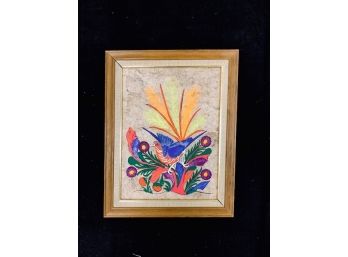 Vintage Mexican Arape Folk Art Painting