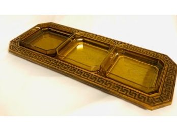 Vintage MCM 3 Compartment Serving Platter