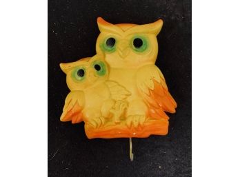 Vintage Mid Century Wall Hanging Owl Key Holder