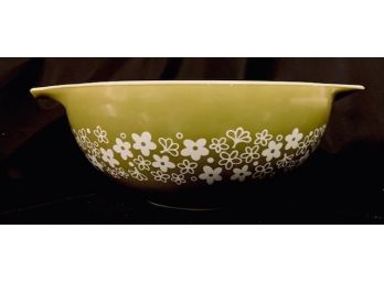 Large Pyrex Green Daisy Mixing Bowl