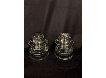 Pair Of Glass Insulators