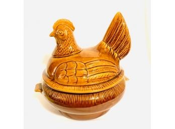 Vintage Mid Century California Pottery Hen Cookie Jar