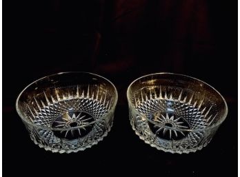 Pair Of Vintage Cristal D'Arques Serving Bowls