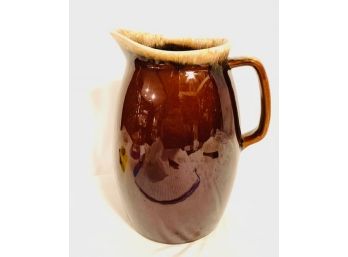 Vintage Collectable Hull Pottery Brown Drip Glaze Pitcher