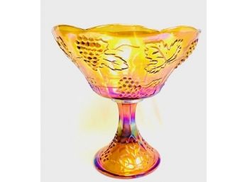 Carnival Glass Pedestal Dish By Indiana Glass Co.