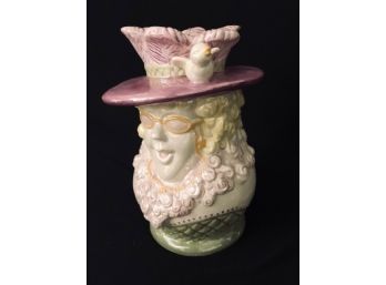 Vintage Pastel Flamboyant Cookie Jar