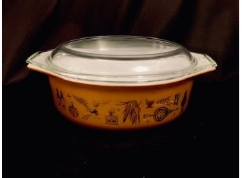 Vintage Pyrex Colonial American Casserole With Lid