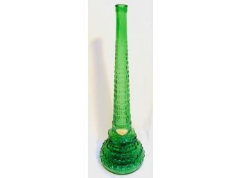 Vintage Collectable Green Glass Bottle - 18 Inches Tall