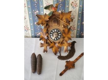 Vintage Black Forest West Germany Wood Cuckoo Clock