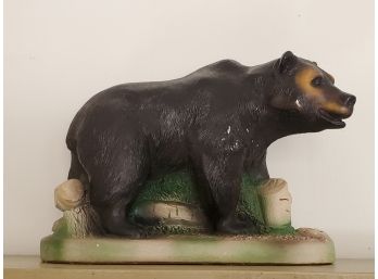 Vintage Resin Black Bear Coin Bank