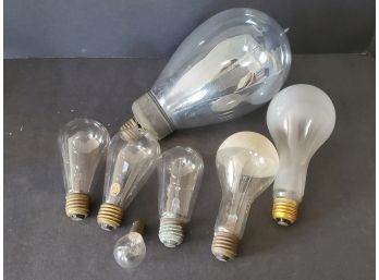 Vintage Assorted Light Bulbs -Including 10 Inch GE Edison Mazda Bulb And More