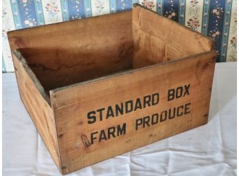 Vintage 'Standard Box Farm Produce' Wooden Crate Box