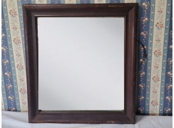 Antique Very Heavy Wood Framed Vanity Mirror