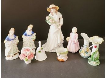 Vintage Assortment Of Porcelain Figurines, Miniature Vases & More - Doulton