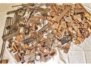 Huge Antique & Vintage Toy Lot - Erector Set, Wood Blocks, Balls And More