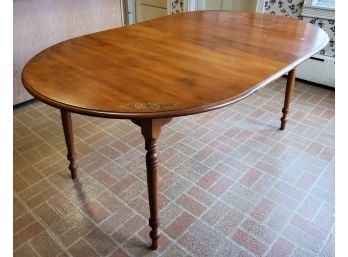 Vintage L. Hitchcock Stenciled Dining Table With Two 12' Leaves