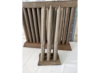 1800s Farmhouse Attic Find! Two Antique Tin Six & Twenty Four Slot Taper Candle Molds