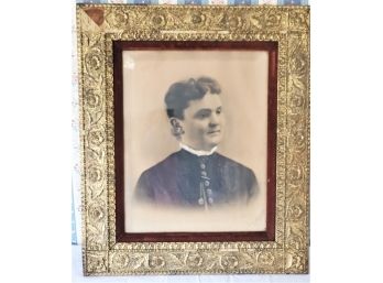 Antique - Mid To Late 1800s - Ornately Framed Female Portrait