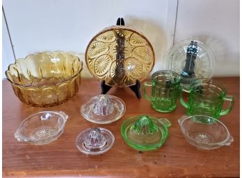 Mixed Vintage & Antique Assorted Depression Glass & More