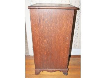 Vintage Solid Oak Music Cabinet Or Record Cabinet Full Of 78 Rpm Records