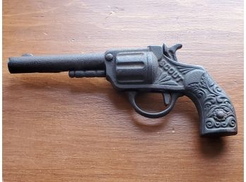 Antique Scout Made In USA Cast Iron Toy Cap Gun - Patent Date Of June 17, 1890 - Works!