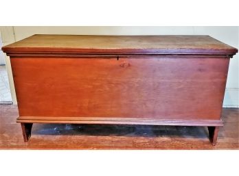 Vintage Wood Blanket Storage Chest