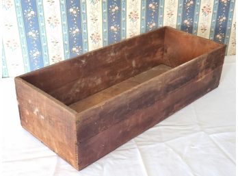 Vintage Wood Slat Oblong Crate