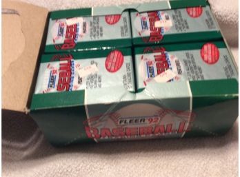 1992 Fleer Baseball Box Of 36 Packs Unopened