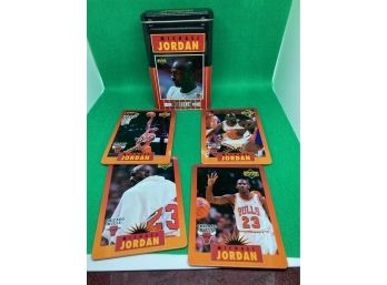 4 Upper Deck Michael Jordan Metal Cards In Tin