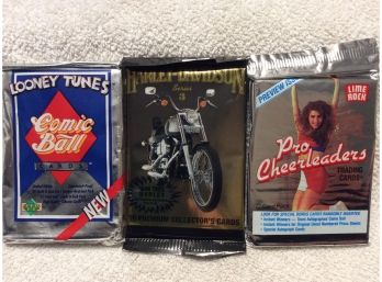 3 Assorted Unopened Foil Packs