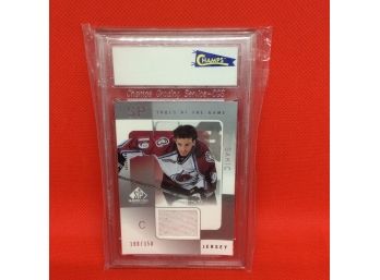 2001 Upper Deck SP Authentic Hockey Joe Sakic Jersey Card 180/350