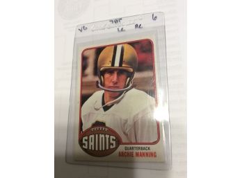 1976 Topps Archie Manning Football Card #485